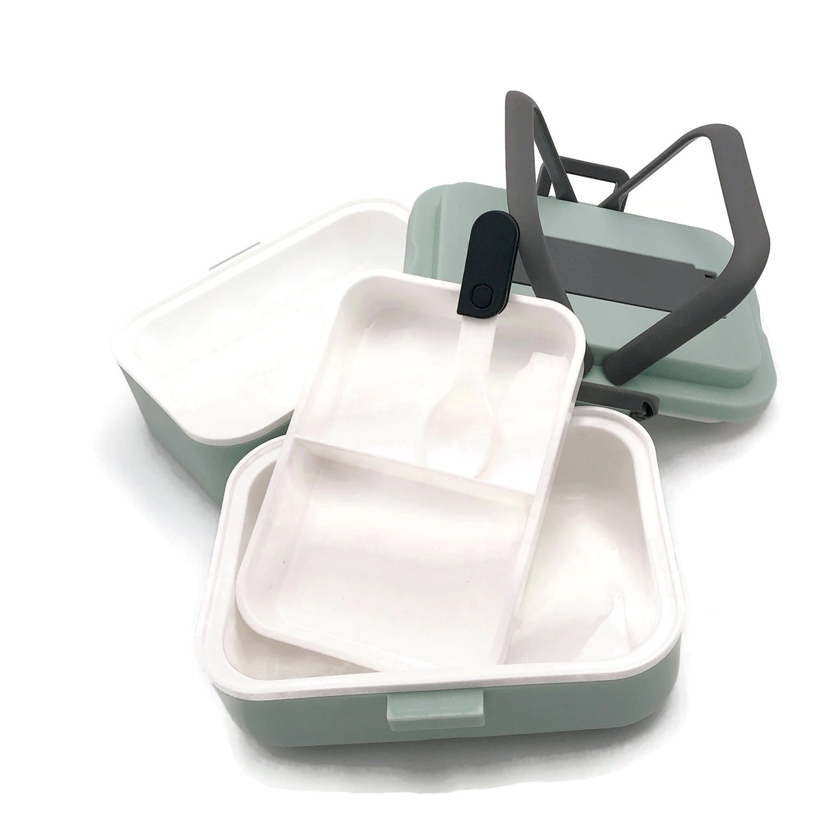 Easy Lock Double Layer Lunch Box with Spoon Corporate Gifts Singapore