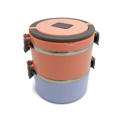 Round Thermos Tiffin Stainless Steel Lunch Box Corporate Gifts Singapore