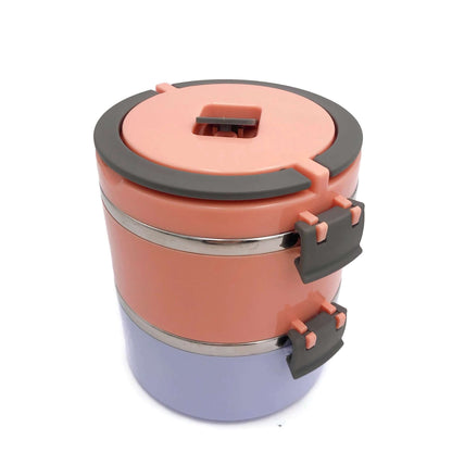 Round Thermos Tiffin Stainless Steel Lunch Box Corporate Gifts Singapore