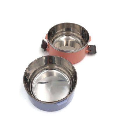 Round Thermos Tiffin Stainless Steel Lunch Box Corporate Gifts Singapore