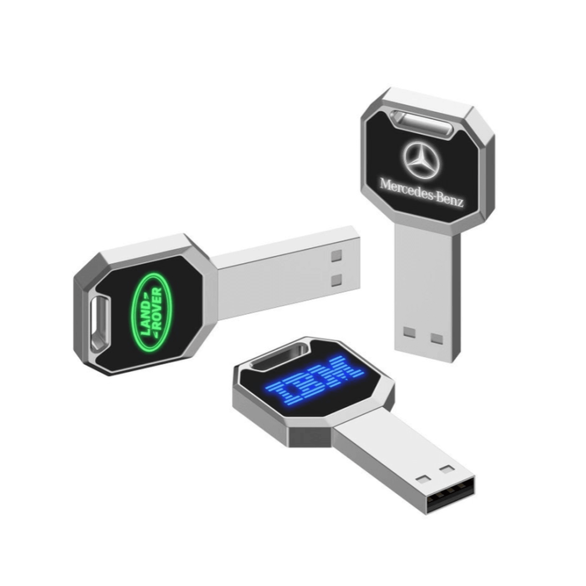Key Shaped USB Flash Drive with LED Logo Corporate Gifts Singapore
