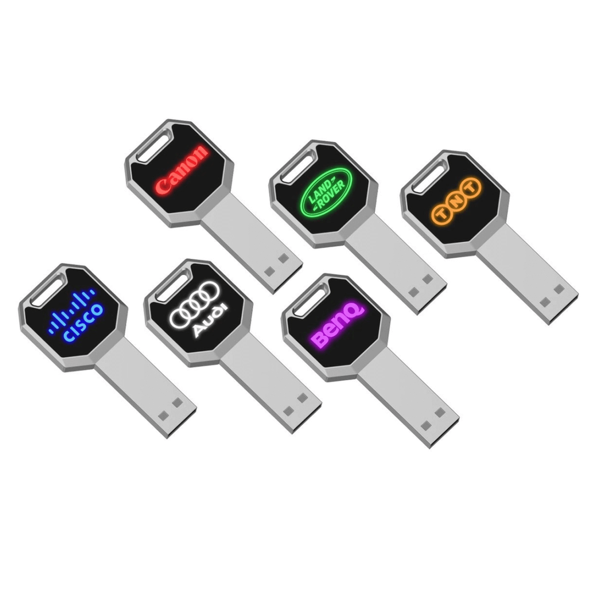 Key Shaped USB Flash Drive with LED Logo Corporate Gifts Singapore