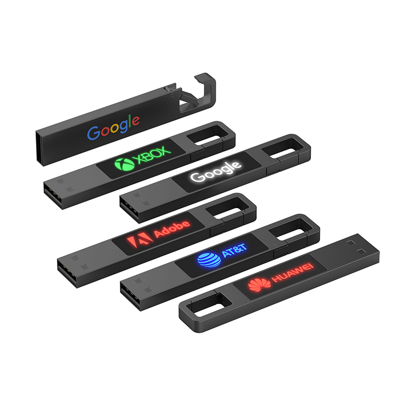 Metal Hook USB Flash Drive with LED Logo Corporate Gifts Singapore