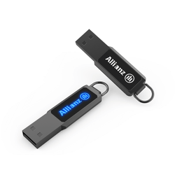 Metal Loop USB Flash Drive with LED Logo Corporate Gifts Singapore