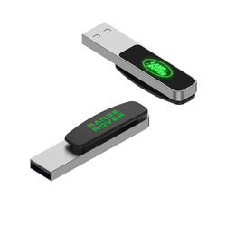 Oval Clip On USB Flash Drive with LED Logo Corporate Gifts Singapore