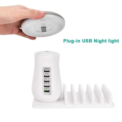 5 Port Quick Charger with Night Lamp Corporate Gifts Singapore