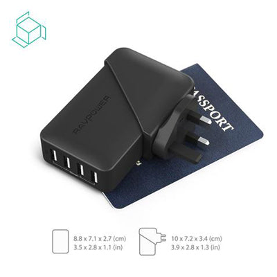 RavPower 4 Port Travel Wall Charger Corporate Gifts Singapore