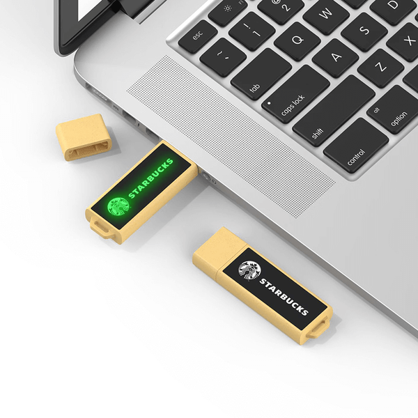 Standard Rectangular Usb Rectangular Wooden USB Flash Drive with LED Logo | Care Pack