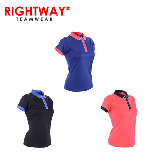 Rightway WOP 46 Women Reflective Placket Design Polo T-Shirt Corporate Gifts Singapore
