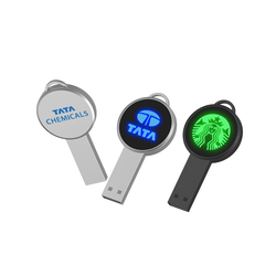 Round Shaped USB Flash Drive LED Logo Corporate Gifts Singapore