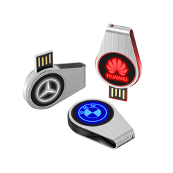 Round Swivel USB Flash Drive with LED Logo Corporate Gifts Singapore