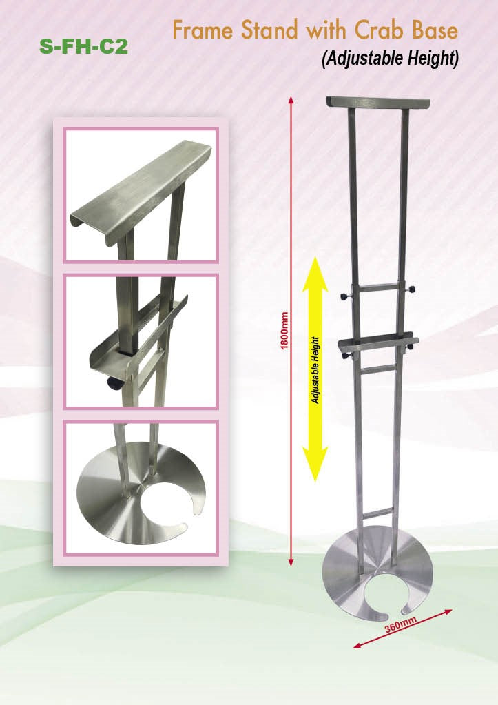 Adjustable Poster Stainless Steel Frame Stand with Round Base Corporate Gifts Singapore