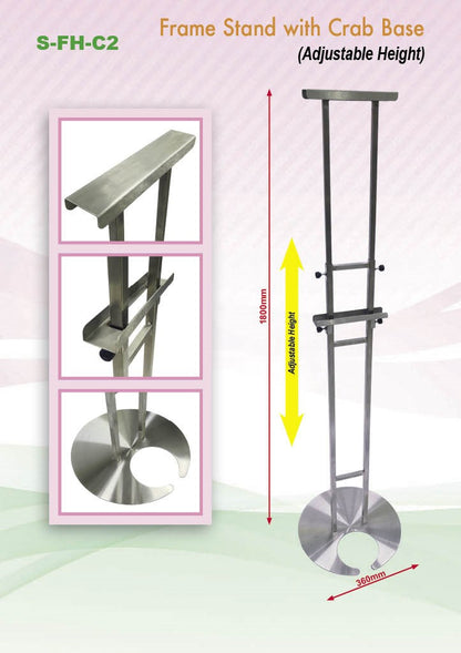 Adjustable Poster Stainless Steel Frame Stand with Round Base Corporate Gifts Singapore