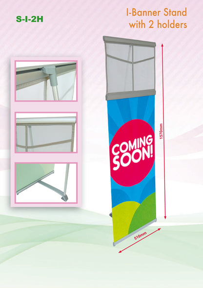 Lightweight Banner Stand with 2 Holders Corporate Gifts Singapore