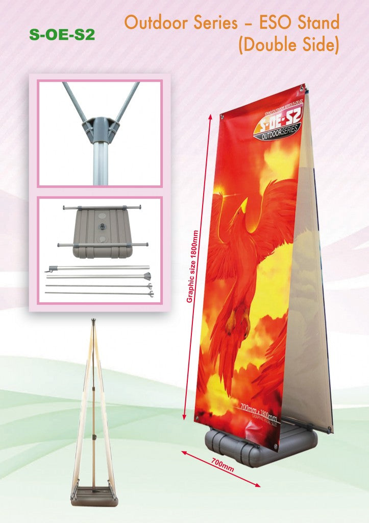 Outdoor / Indoor water filled base Double-sided Banner Corporate Gifts Singapore