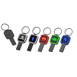 Square Shaped USB Flash Drive with Keyring and LED Logo Corporate Gifts Singapore