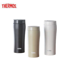 Thermos JOE-361 Stainless Steel 0.36L Tumbler in matte black, matte white, and matte green for a stylish beverage experience.