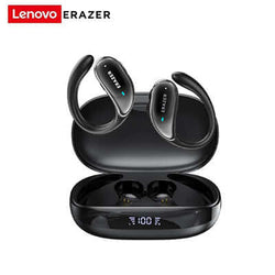 Lenovo ERAZER XT80PRO Al Smart Real-Time Translation Earphone in charging case with battery indicator.
