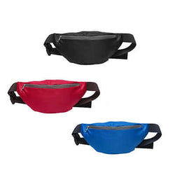 Ripstop Waist Pouch in black, red, and blue colors, showcasing versatility as a stylish corporate gift.