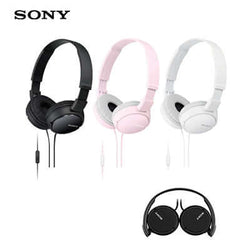 Sony MDR-ZX110AP On-Ear Headphones in black, pink, and white colors, perfect as a Corporate Gift.