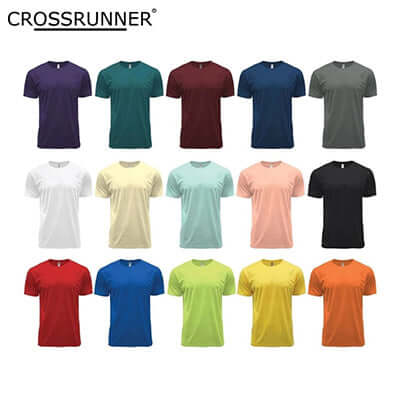 Crossrunner DRYtec Unisex Round Neck Tee Performance Pindot (CRR7000) in various colors for active lifestyles