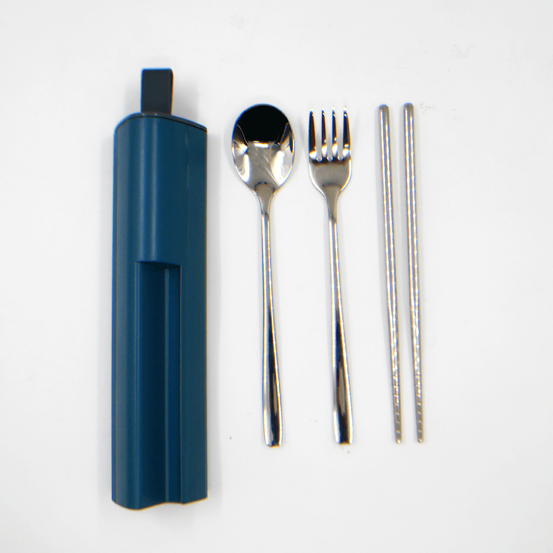 3 in 1 Stainless Steel Cutlery Set with Phone Holder Corporate Gifts Singapore