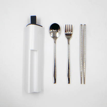 3 in 1 Stainless Steel Cutlery Set with Phone Holder Corporate Gifts Singapore
