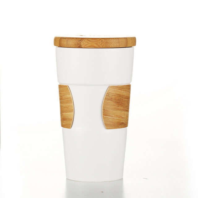 Eco Friendly Ceramic Mug with Bamboo Lid and Sleeve Corporate Gifts Singapore