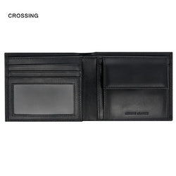 Crossing Elite Bi-fold Leather Wallet With Window And Coin Pocket RFID Corporate Gifts Singapore