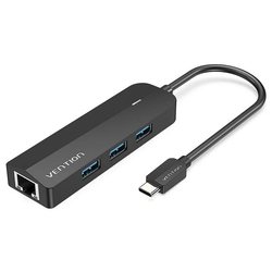 Vention 5-in-1 USB-C Hub with 3 USB 3.0 Ports for seamless connectivity and fast data transfer.