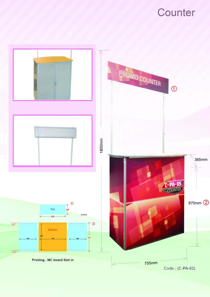 Aluminium Event Counter Corporate Gifts Singapore