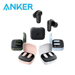 Anker Soundcore P30i True Wireless Earbuds in various colors with charging cases.