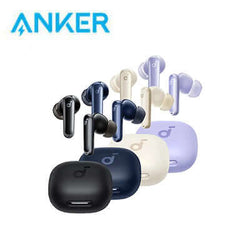 Anker soundcore P40i Smart ANC True-Wireless Earbuds in various colors with charging cases.
