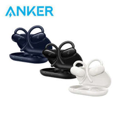 Anker Soundcore V20i True Wireless Earbuds in black, navy, and white with charging case.
