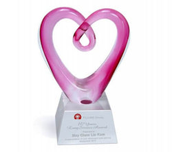 Heartlink on Crystal Base Award Corporate Gifts Singapore
