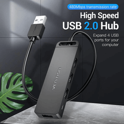 Vention 5-in-1 USB 2.0 Hub with 4 Ports on a sleek background, perfect for your corporate gift needs.