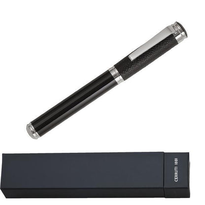 Closed CERRUTI Tune pen shown diagonally above a black presentation box