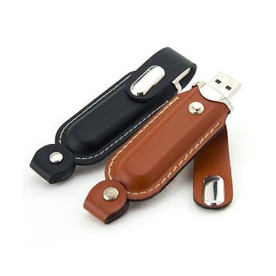 Clip-on Leather USB Drive Corporate Gifts Singapore