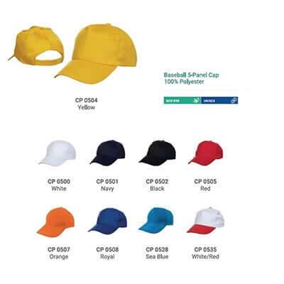 Baseball Cap 5 Panel Corporate Gifts Singapore