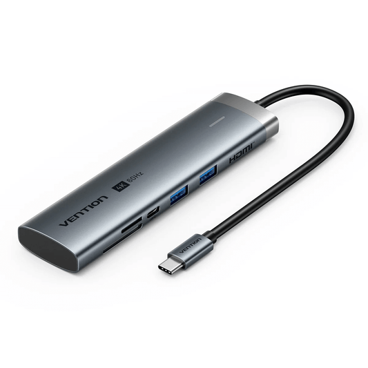 Vention 7-in-1 USB-C Docking Station with multiple ports for seamless device connectivity.