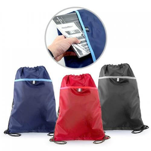 Drawstring Bag with Valuable Pocket Corporate Gifts Singapore