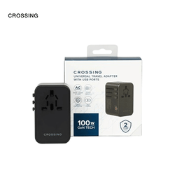 Crossing World Travel Adaptor 100W with 1 X USB-A + 3 X USB-C Corporate Gifts Singapore