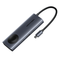Vention 6-in-1 USB-C Wireless Charging Docking Station for efficient connectivity and charging.