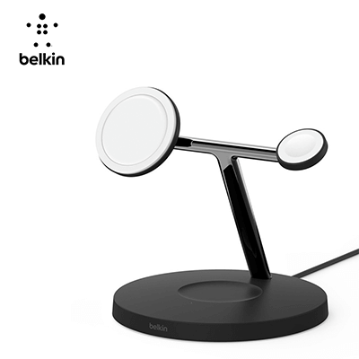Belkin WIZ017myBK BoostCharge Pro 3-in-1 Wireless Charger with MagSafe 15W Corporate Gifts Singapore