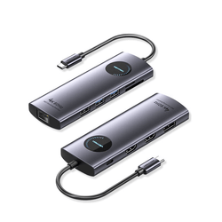 Vention 10-in-1 USB-C MST Docking Station with multiple ports and sleek design.