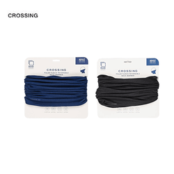 Crossing Polar Fleece Reversible Neck Warmer UPF 50+ Sun Protection in navy and black packaging.