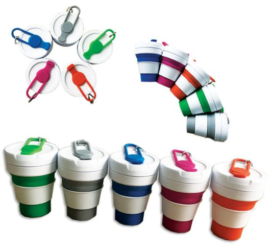 Eco Friendly Silicone Mug w/Carabiner & Straw Corporate Gifts Singapore