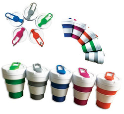 Eco Friendly Silicone Mug w/Carabiner & Straw Corporate Gifts Singapore