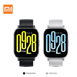 Xiaomi Redmi Watch 5 Active in Midnight Black and Matte Silver with vibrant display and sleek design.