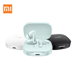 Xiaomi REDMI Buds 6 in Night Black, Cloud White, Coral Green charging cases, ideal corporate gift earbuds.